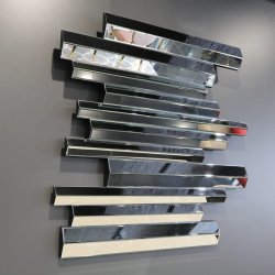 Srebrne lustro glamour kwadratowe 100x100  cm M-0575