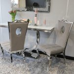 Krzesło glamour Luxury Grey - krzesło tapicerowane szare