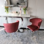 Krzesło glamour Victor Red - krzesło tapicerowane czerwone - kpl. 8 szt