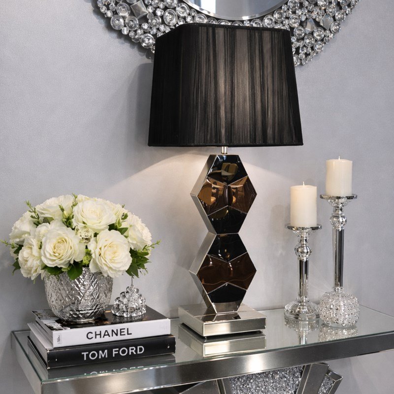 Nowoczesna lampka glamour z czarnym abażurem L-0604.jpg