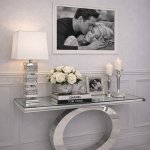 Lampa stołowa dekorowana glamour L-0588 