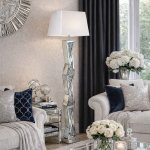 Lampa stojąca dekorowana glamour L-0561 