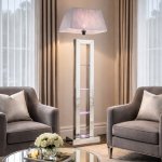 Lampa stojąca dekorowana podświetlana glamour L-0610