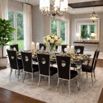Jadalnia glamour Elegannte Nero - Wytworna Czerń - stół z krzesłami