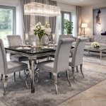 Stół glamour Ludwik 200x100 cm - stal szlachetna blat kamienny nowoczesny