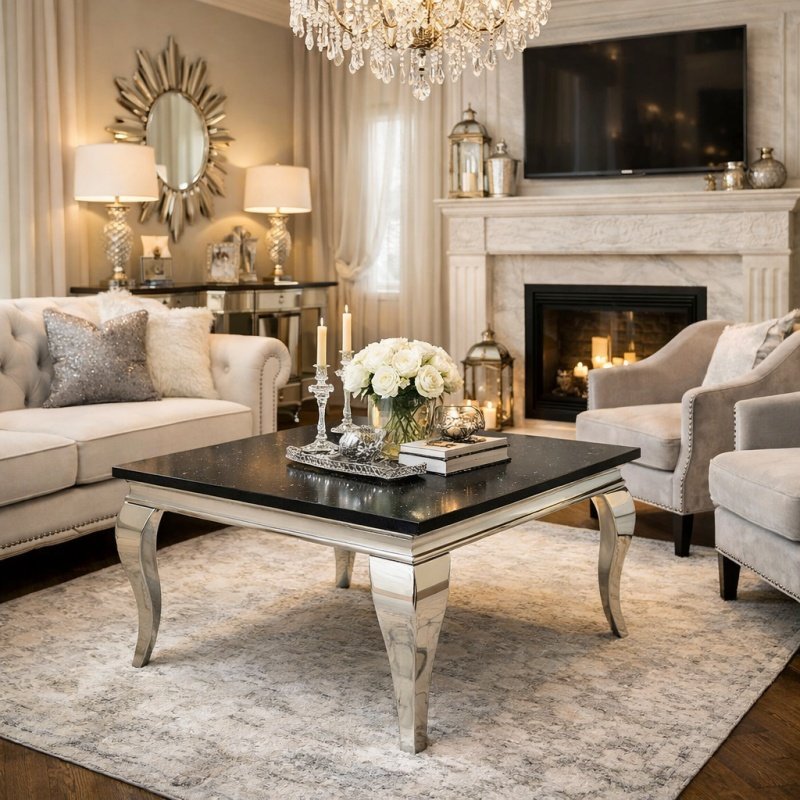 Elegancki salon ze stolikiem kawowym Ludwik w luksusowym wnętrzu – BellaCasa.co.jpg