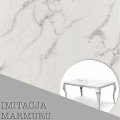 Blat imitacja marmuru ecru – biało-kremowa powierzchnia z delikatnymi szarymi żyłkami, podgląd stołu.jpg
