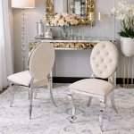 Chair glamor Ludwik II Black - modern chair quilted with crystals (1)