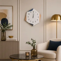 Zegar ścienny glamour lustrzany 50x50 cm C-0657