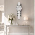 Zegar ścienny prostokątny glamour lustrzany 40x120 cm C-0628