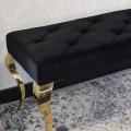Podnóżek, pufa Ludwik Gold Black pikowana guzikami.jpg