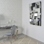 Srebrne lustro glamour prostokątne 80x120 cm M-0520