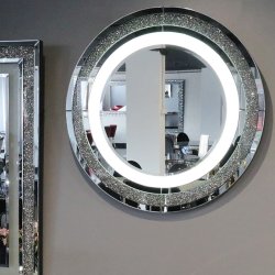 Lustro podświetlane glamour okrągłe śr. 90 cm M-0538 
