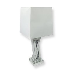 Lampa stołowa dekorowana glamour L-0586 