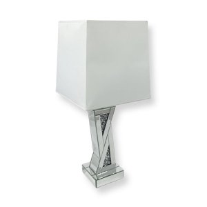 Lampa stołowa dekorowana glamour L-0586 