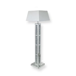 Lampa stojąca dekorowana glamour L-0590 