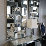  Srebrne lustro glamour prostokątne M-0567-03 60x150 cm