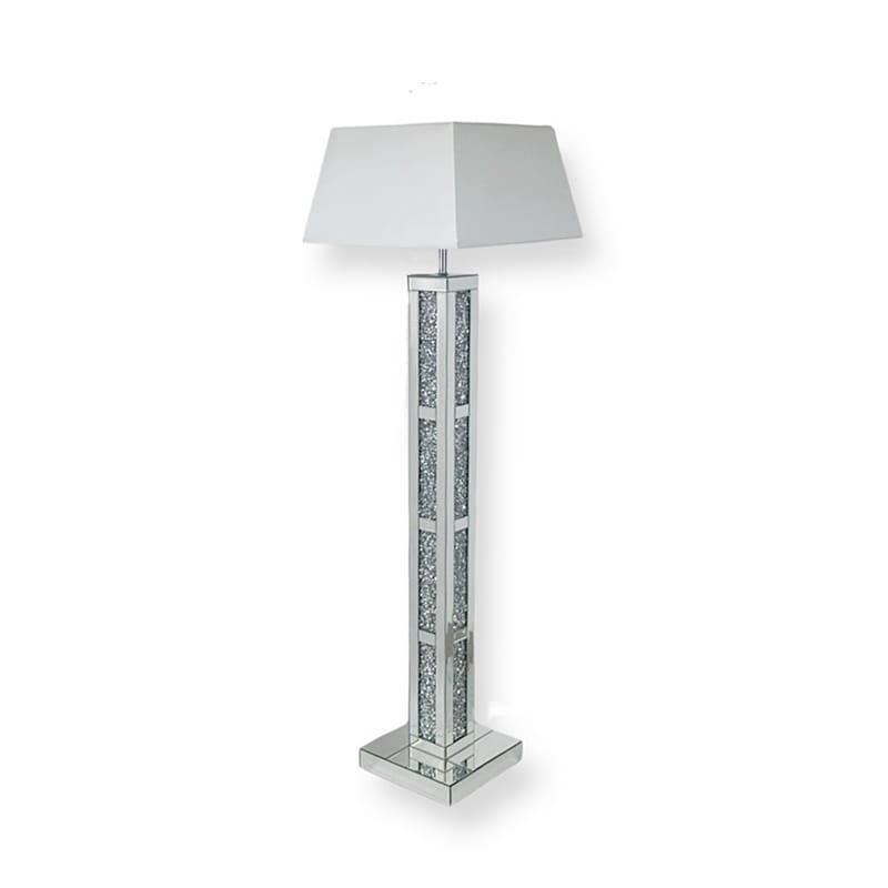 Lampa stojąca dekorowana glamour L-0590